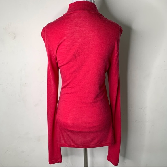 Icebreaker Merino 200 Women's Red Oasis Half-Zip Baselayer Top Size Large - Picture 7 of 15